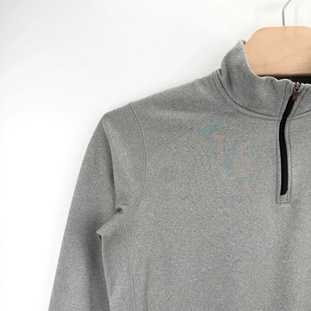 Nike Therma-FIT Quarter Zip Pullover Size M Polyester Gray Black Athletic Gym